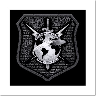 Foo Fighter Insignia (black & white shield Posters and Art